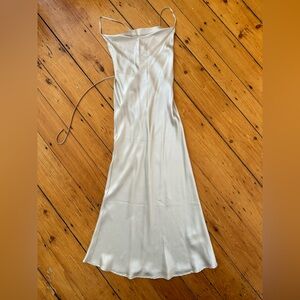 Nap loungewear cream silk dress size medium